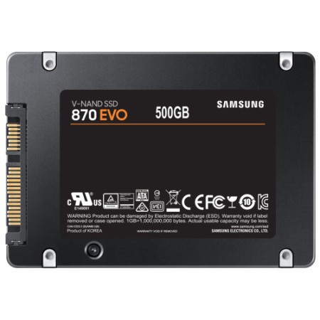 SAMSUNG SSD 870 EVO 500GB2.5'' SATA3V-NAND MLC560MB/s read,530MB/s write