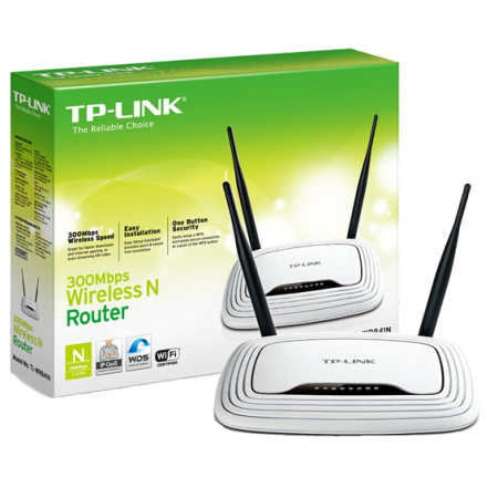 TP-LINK Wireless N Router, 4 porta, 300Mbps, 2x5dBi antena - TL-WR841N