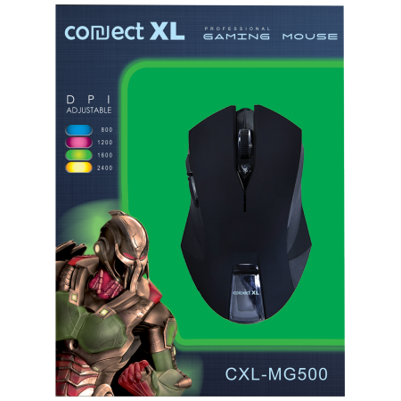 Connect XL Miš optički, 2400dpi GAMER, USB, 6 tipki - CXL-MG500