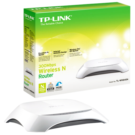 TP-LINK Wireless N Router, 4 porta, 300Mbps, 2.4GHz - TL-WR840N