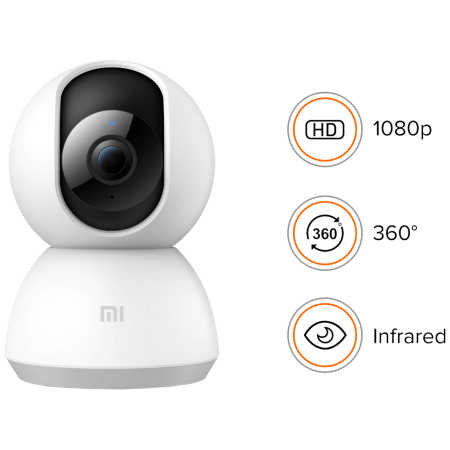 Xiaomi Kamera IP, 1080p, WiFi, 360°, microSD utor - Mi Home Security Camera 360 White