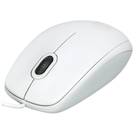 Logitech Miš optički, 800 dpi, 3 tipke, USB - B100 White