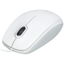 Logitech Miš optički, 800 dpi, 3 tipke, USB - B100 White