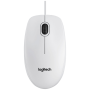 Logitech Miš optički, 800 dpi, 3 tipke, USB - B100 White