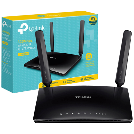 TP-LINK 3G/4G LTE Wireless N Router, 4 porta, microSIM slot, 300Mbps - TL-MR6400