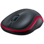 Logitech Miš bežični, 2.4 GHz, 1000 dpi, USB nano, Red - M185