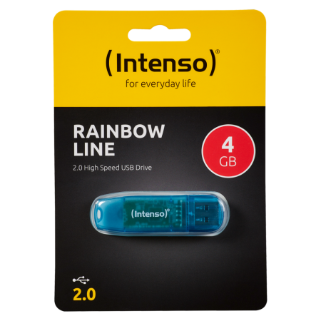 (Intenso) USB Flash drive 4GB Hi-Speed USB 2.0, Rainbow Line, PLAVI - USB2.0-4GB/Rainbow