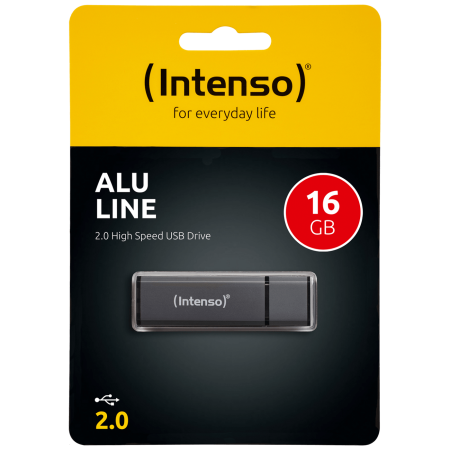 (Intenso) USB Flash drive 16GB Hi-Speed USB 2.0, ALU Line - USB2.0-16GB/Alu-a