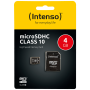 (Intenso) Micro SD Kartica 4GB Class 10 (SDHC & SDXC) sa adapterom - SDHCmicro+ad-4GB/Class10