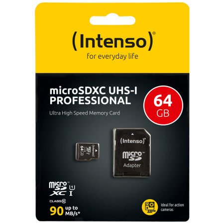 (Intenso) Micro SDHC/SDXC kartica 64GB Class 10, UHS-I +adapter, Pro - MicroSD 64GB Class10 UHS-I Pro