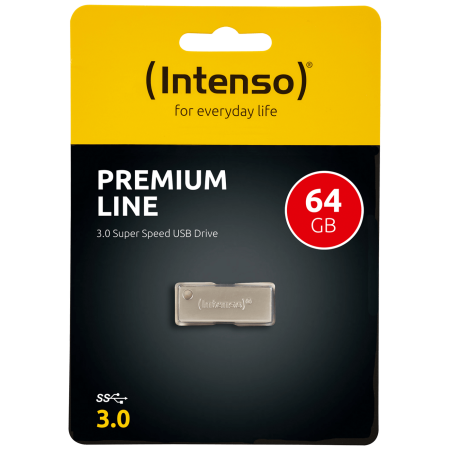 (Intenso) USB Flash 64GB Hi-Speed USB 3.0 up to 100MB/s, Premium Line - USB3.0-64GB/Premium Line