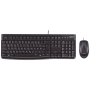 Logitech Tipkovnica+miš, set, žični, USB - MK120