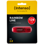 (Intenso) USB Flash drive 128GB Hi-Speed USB 2.0, Rainbow Line, RED - USB2.0-128GB/Rainbow