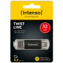 (Intenso) USB Flash drive 32GB, USB 3.2, USB-C, USB-A, Twist Line - USB3.2-32GB/Twist Line