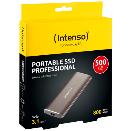 (Intenso) Eksterni SSD, kapacitet 500GB, USB 3.1 - SSD External 500GB/Professional