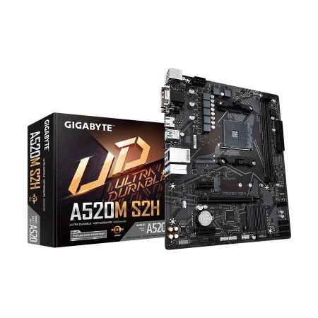 GIGABYTE MB A520M S2H 1.2, AM4, 2xDDR4, M.2, 4xSATA, VGA, DVI, HDMI, 6xUSB, mATX