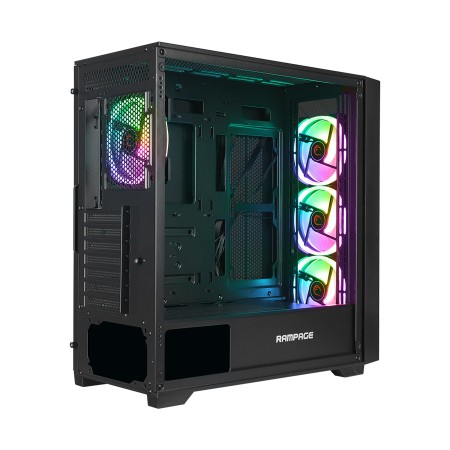 Kućište gaming RAMPAGE PRIME Mesh Tempered Glass 4*ARGB Fan Hub E-ATX