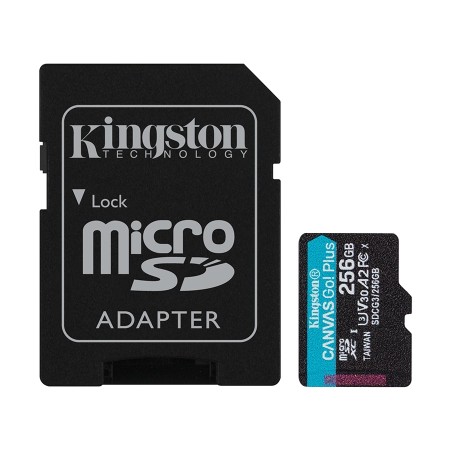 Micro SD card Kingston 256GB CanvasGoPlusr/w 170MB/s/90MB/s with adapter SDCG3/256GB