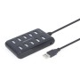 USB HUB 2.0 10-port black, GEMBIRD UHB-U2P10P-01