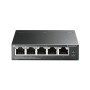 SWITCH 5 portni TP-Link TL-SG1005LP Gigabit Unmanaged Switch with 4-Port PoE+, metal case,