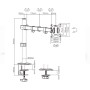 NOSAČ ZA MONITOR GEMBIRD MA-D1-01, montaža na stol, (rotate, tilt, swivel), 17”-32”, up to 9 kg