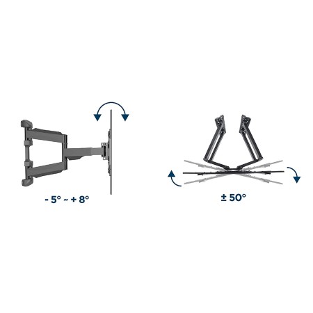 Zidni nosač GEMBIRD WM-75ST-02, 32" - 75"", 45.5 kg, VESA max. 600 mm x 400 mm, montaža u ugao zida