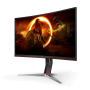 MONITOR AOC 27" CQ27G2S Zakrivljeni 144HZ QHD Gaming 2560x1440 ,1ms (MPRT), HDMI, DP, Full Ergo, Black-red.3godGAR