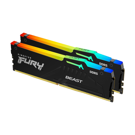 Kingston 32GB 5600MHz DDR5 RGB Fury Beast (2x16), CL36, EXPO KF556C36BBEAK2-32