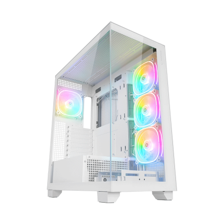 Kucište gaming RAMPAGE HYDRA V1 WHITE Type-C+USB3.0+USB2.0 4*ARGB Fan+Hub E-ATX Exclusive Gaming