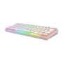 Tastatura gaming RAMPAGE RADIANT K11 white, blue switch, Type-C, RGB,  US Layout, pudding keycaps