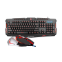 Tastatura + miš gaming RAMPAGE KM-R77 black, USB, LED, US Layout, multimedia