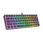 Tastatura gaming RAMPAGE RADIANT K11 black, Type-C, RGB, red switch, US layout, pudding keycaps