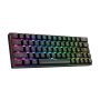 Tastatura gaming RAMPAGE KB-RX63 B-ATOM Black Bluetooth RGB Backlight RED SWITCH US Layout 63 Mini