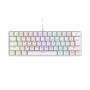 Tastatura gaming RAMPAGE PLOWER K60 White US Layout Wrist Support Blue Switch Gaming Keyboard