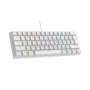 Tastatura gaming RAMPAGE PLOWER K60 White US Layout Wrist Support Blue Switch Gaming Keyboard