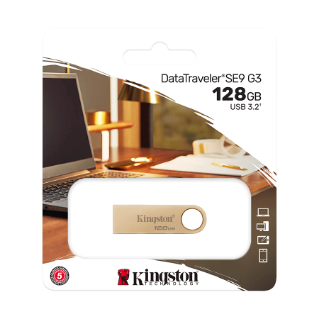 USB Memory stick Kingston 128GB USB 3.2 Gen up to 220MB/s read and 100MB/s write DTSE9G3/128GB